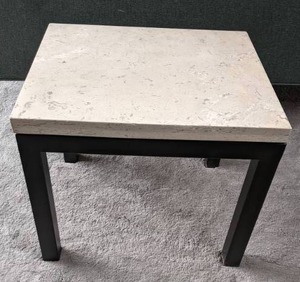 lot 80 image: Stunning Stone-Topped End Table