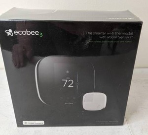 lot 81 image: Ecobee 3 The Smart WiFi Thermostat with Room Sensors - New in Box