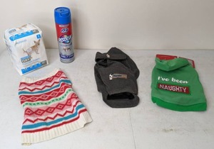 lot 86 image: Something for the Dog Thundershirt, Sweaters, Diapers and Carpet Cleaner