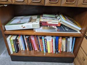 lot 64 image: Contents of Two Shelves Sushi Kit, Cookbooks, DIY, JRR Tolkien and More
