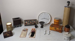lot 70 image: Mixed Lot of Asian Items, Decorative Boxes,  and Other Home Decor