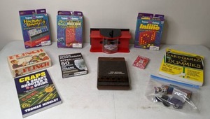 lot 72 image: Fun & Games Lot Travel Games, Vintage Flinch Game, Vintage Chess Game and More