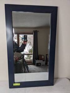 lot 73 image: Large Wall Mirror with Blue Frame