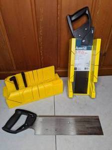 lot 181 image: Set of 2 Anvil Mitre Box and Back Saws