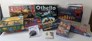 lot 238 image: Collection of Vintage and Modern Board Games Risk Stratego, Yahtzee and More