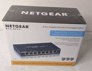 lot 244 image: Netgear 8 Port Gigabit Ethernet Unmanaged Switch NEW