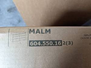 lot 222 image: IKEA Malm 6-Drawer Dresser, Gray Stained - UnassembledIn Boxes
