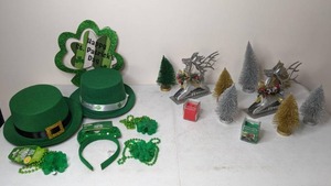 lot 214 image: St. Patricks Day Attire and Christmas Decor Lot
