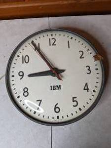 lot 129 image: IBM Wall Clock