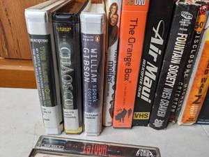 lot 134 image: Mixed Media Lot - Cassette Tapes, CDDVDs, Books on Tape and CD