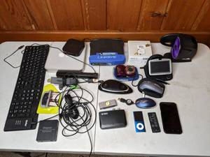 lot 196 image: MISC Tech lot Apple iPod Nano, Tile Mate, Apple TV, Computer accessories and More