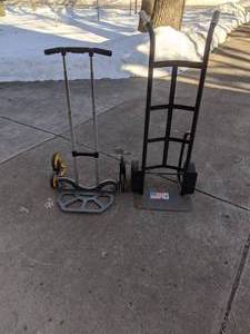 lot 312 image: Lot of 2 Dollies Milwaukee 1000 lb Dolly and UpCart Stairclimbing Dolly