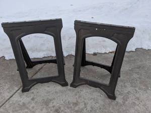 lot 317 image: Pair of Plastic, Folding Sawhorses