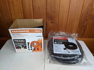 lot 337 image: Ridgid Auto Detailing Kit and Everbilt Flexible Sump Discharge Hose Kit