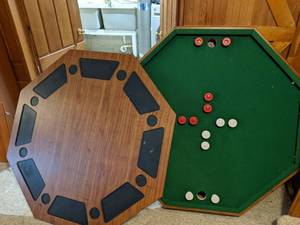 lot 303 image: Halex Bumper PoolPoker Convertible Table, Craps Table Cover
