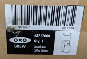 lot 304 image: OXO Conical Burr Coffee Grinder - New in Box