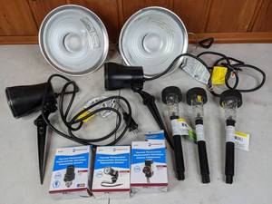 lot 351 image: Intermatic Thermal Photocontrol, Solar Stake Lights, Star Wars Projection, Halloween Spiders Projection and Spot Lights