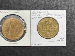 lot 4 image: Oklahoma & Iowa Tokens