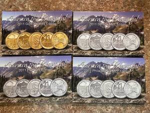 lot 36 image: 4-America the Beautiful 2011 Quarter Sets