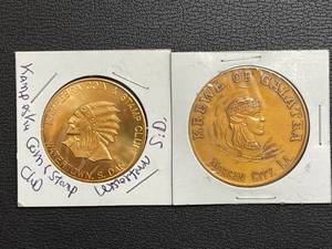lot 51 image: South Dakota & Louisiana Tokens