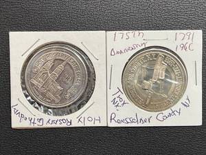 lot 59 image: Holy Cathedral & Renssalaer County Tokens