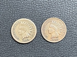 lot 38 image: 1863 & 1899 Indian Cents