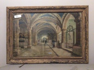 Picture of Church with Nuns and Monks