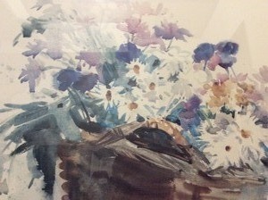 Picture of Flowers in wicker basket