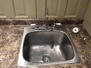 Cupboard with Stainless Steel Sink & Fixtures