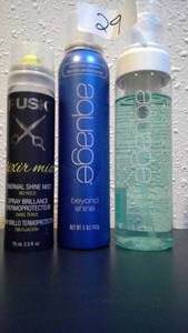 Aquage foam, Aquage shine, Rusk shine mist