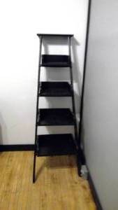 Black ladder shelf