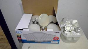 Lot of soft white light bulbs
