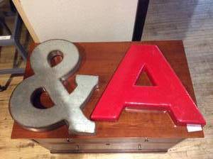 2 Large letters & A