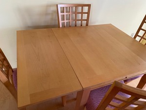 lot 6 image: Crate & Barrel Table and Four Chairs Set