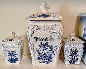 lot 64 image: Vintage Porcelain Canisters