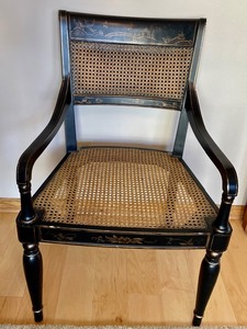 lot 157 image: Vintage Caned Armchair