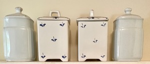 lot 68 image: Vintage Charming Canisters