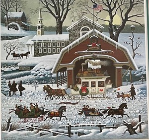 lot 96 image: Twas the Night Before Christmas Signed and Numbered Print by Charles Wysocki