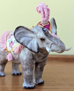 lot 109 image: Irish Dresden Elephant Figurine