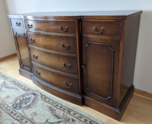 lot 112 image: Vintage Wood BuffetSideboard