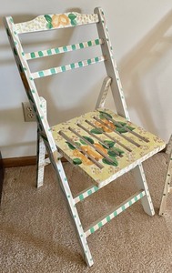lot 170 image: Hand Painted Foldable Chairs