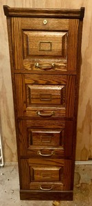 lot 187 image: Wooden File Cabinet