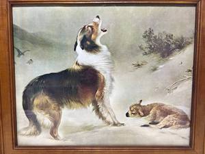 lot 19 image: Collie with Lamb Print