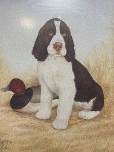 lot 25 image: Carl J. Melichar - Signed - Dog with Duck