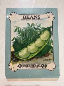 lot 29 image: Vintage Seed Packages in Frame