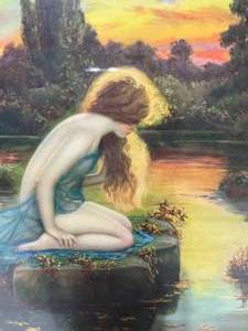 lot 45 image: Girl leaning over Water Picture
