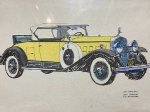lot 51 image: R. McKee 1931 Cadillac Roadster Print