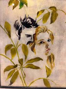 lot 60 image: Signed Count Angelo Agazzi - Reverse Painting