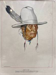 lot 53 image: Winhold Reiss Morning Gun Pecunnie Native American Print