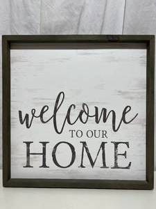 lot 70 image: Welcome Home - Wood Picture